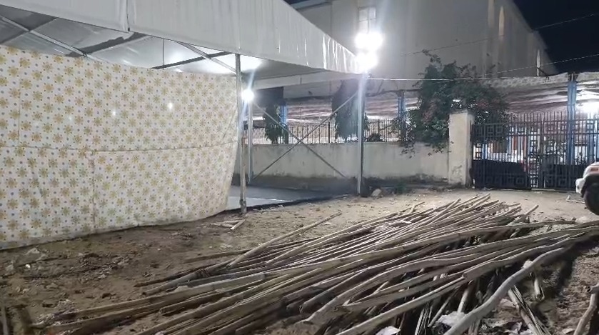 कर्बला हज हाउस जयपुर में फैली गंदगी और अव्यवस्था का दृश्य