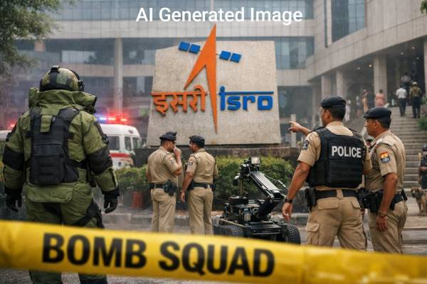 इसरो मुख्यालय को बम से उड़ाने की धमकी, सुरक्षा एजेंसियां अलर्ट, पुलिस ने सेंटर खाली कराया