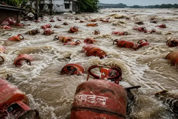 देश में मानसून की मार; महाराष्ट्र में बाढ़ में हजारों LPG सिलेंडर बहे, दिल्ली-NCR में बारिश से हालात बिगड़े